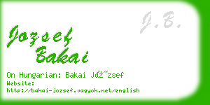 jozsef bakai business card